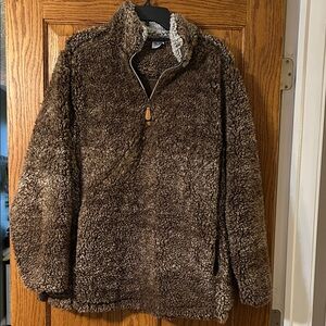 Katydid Brown Sherpa Pullover
